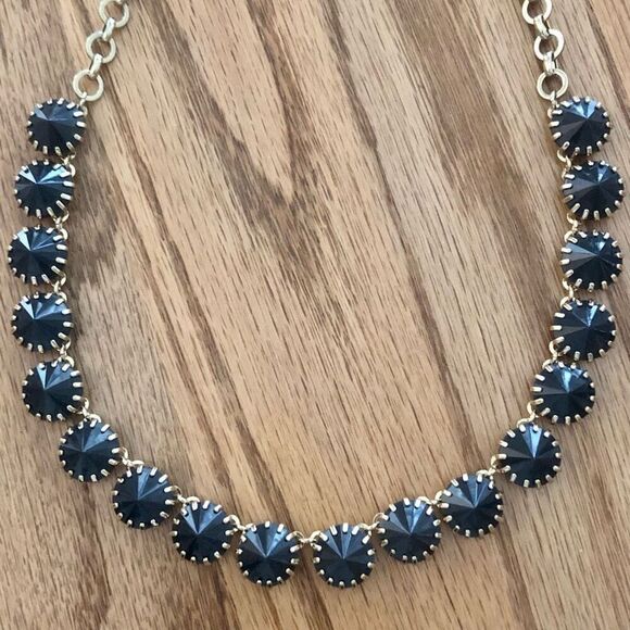 J.Crew | Rivoli Collar Necklace | Dark Navy and Gold - Picture 2 of 4